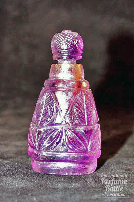 Amethyst Cut Glass Bottle