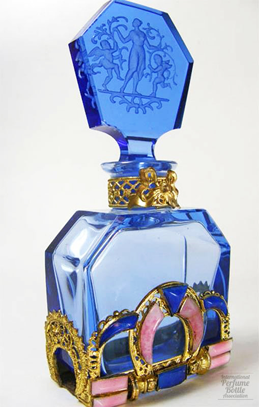 Blue Jeweled Bottle by Schmidt