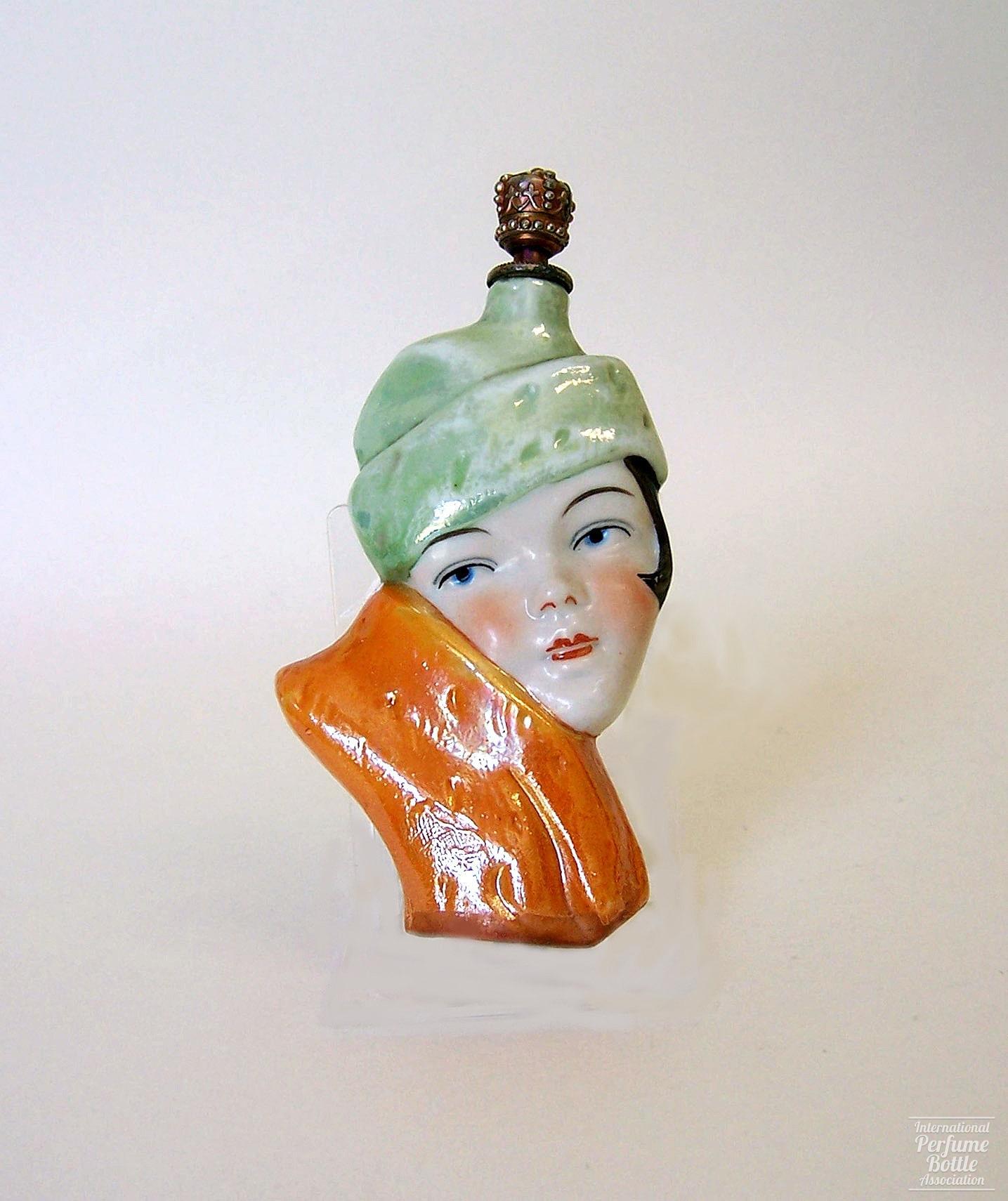 Flapper With Green Hat and Orange Collar by Scheidig