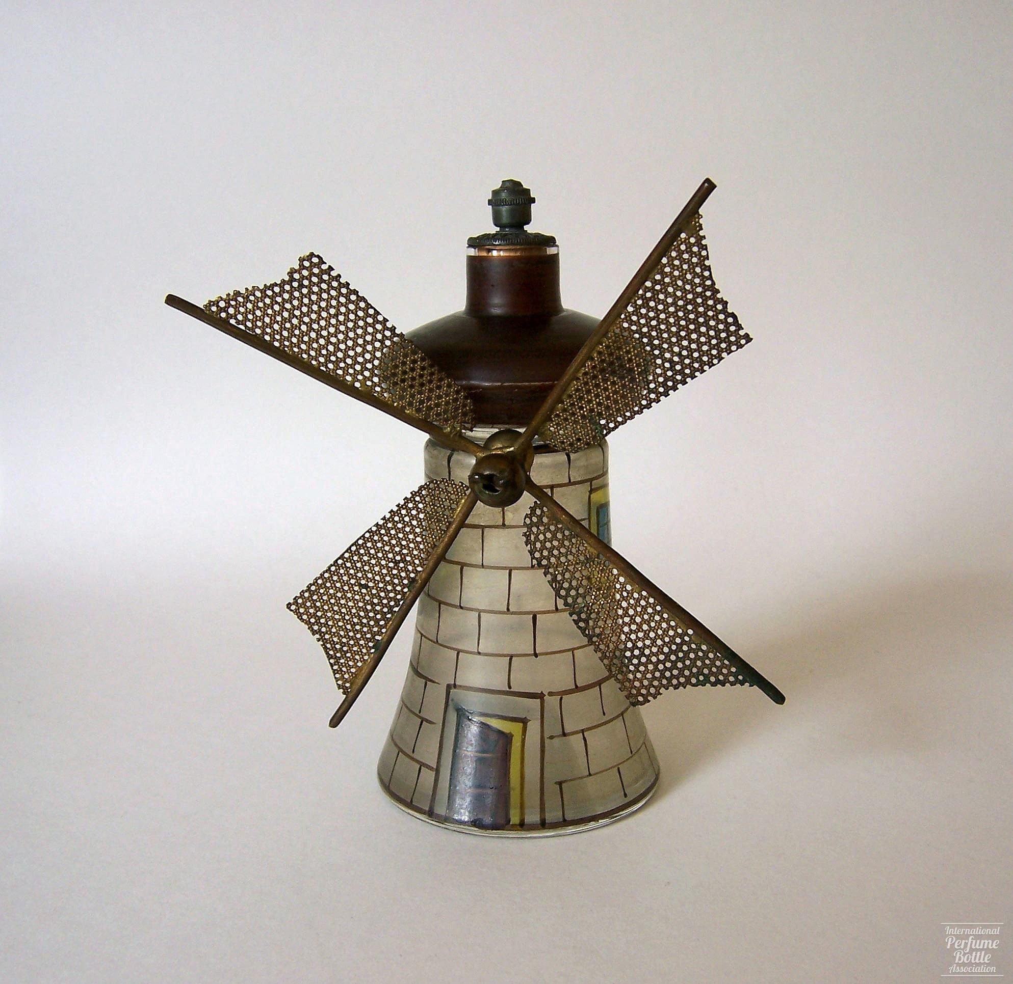 Brown Windmill Bottle With Metal Blades by Sanders & Co.