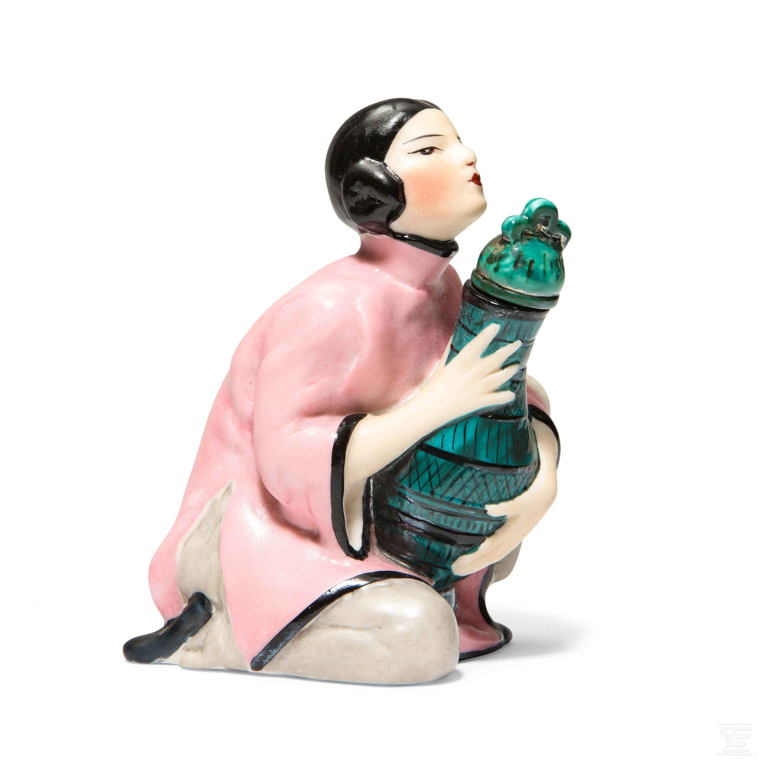 "Chin Toy" Figural Perfume by Fulper