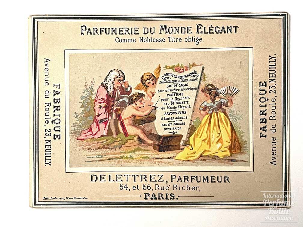 Trade Card by by Delettrez With 1876 Calendar
