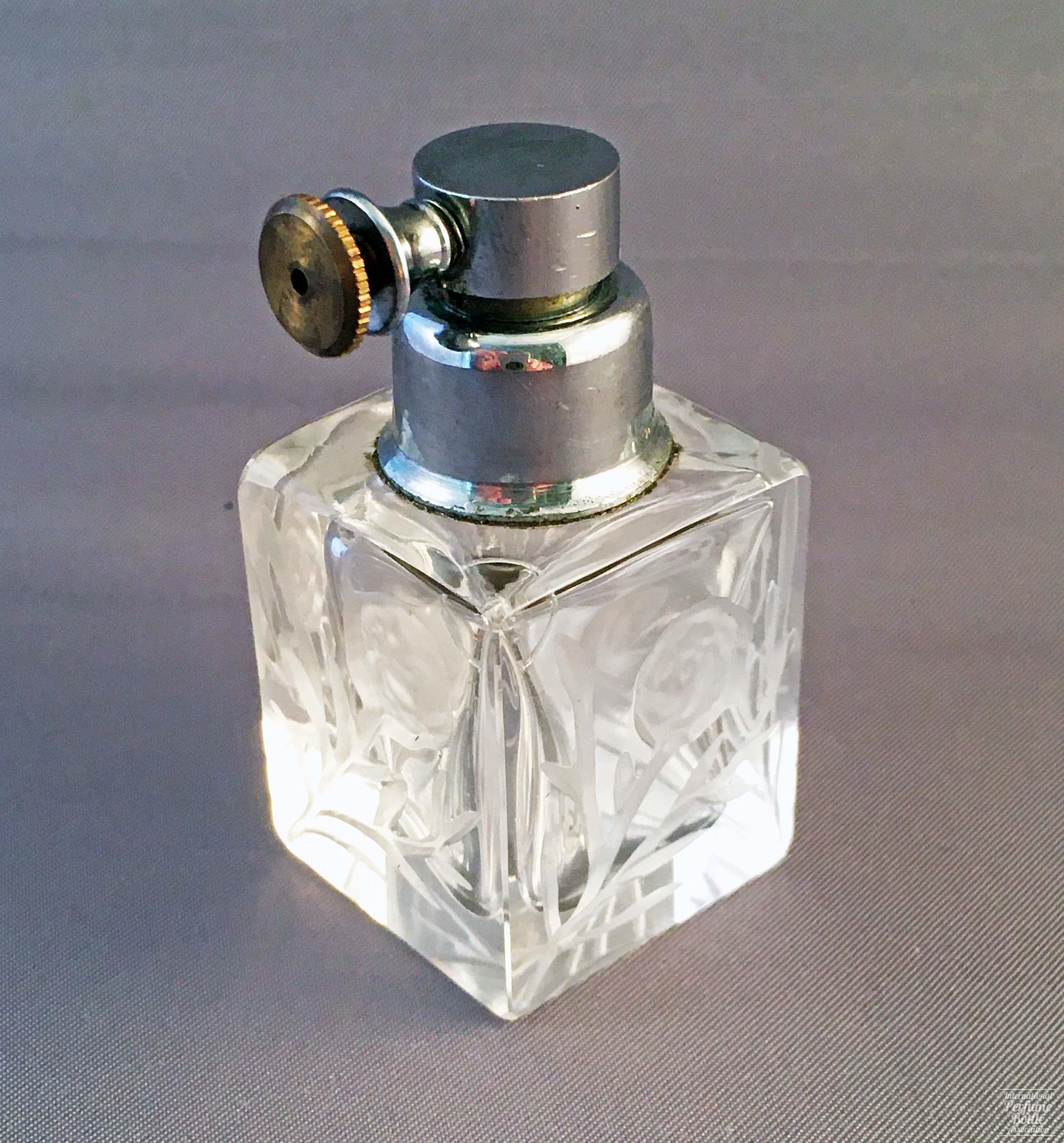 Crystal Atomizer with Intaglio Cut Roses