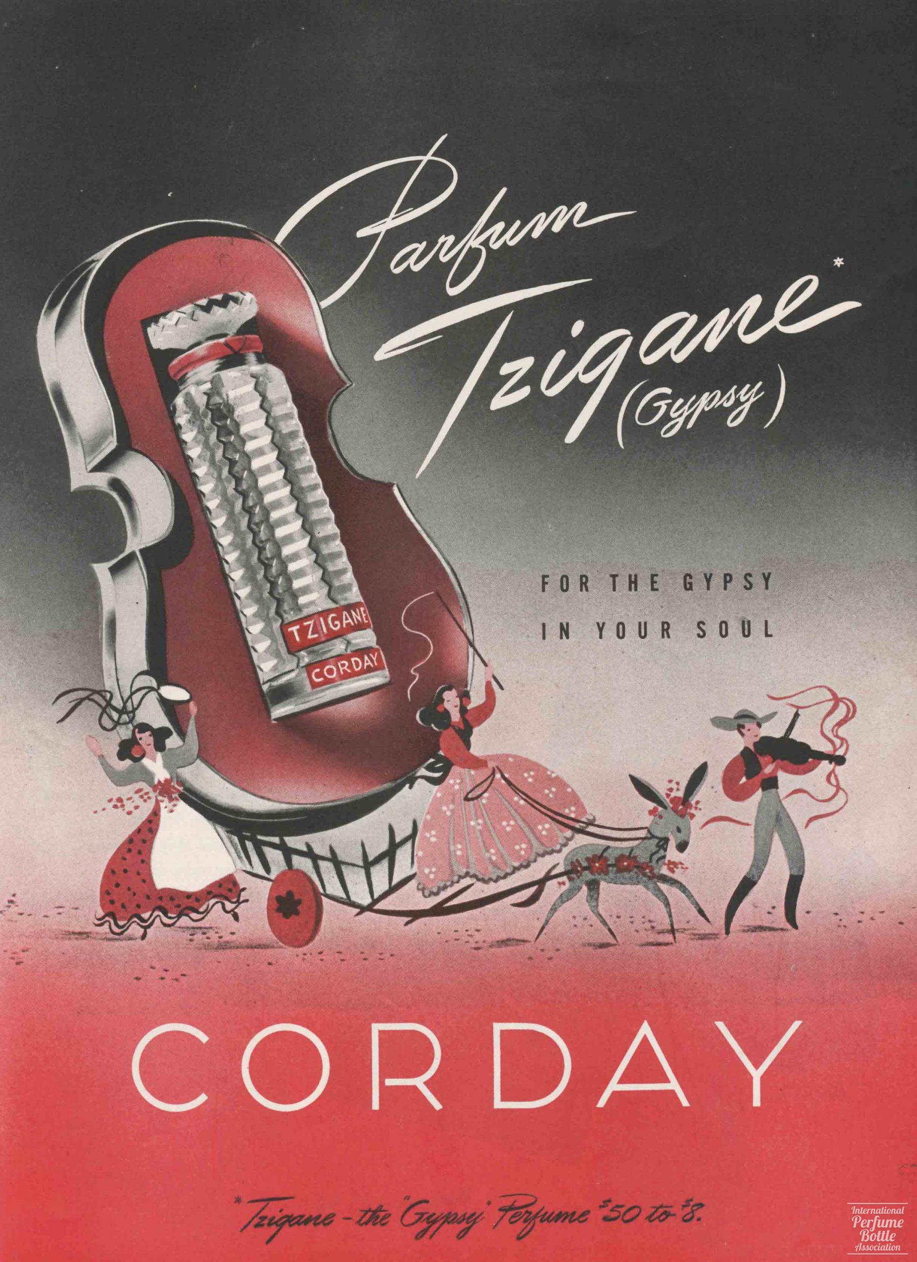 "Tzigane" by Corday Advertisement - 1945