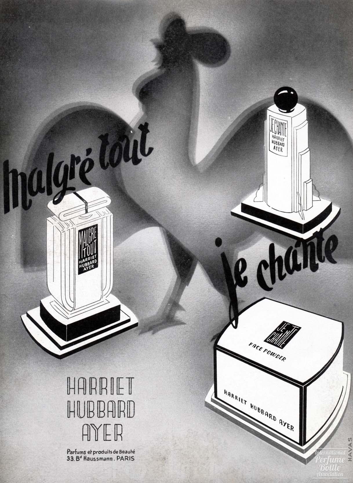 Perfumes by Harriet Hubbard Ayer Advertisement