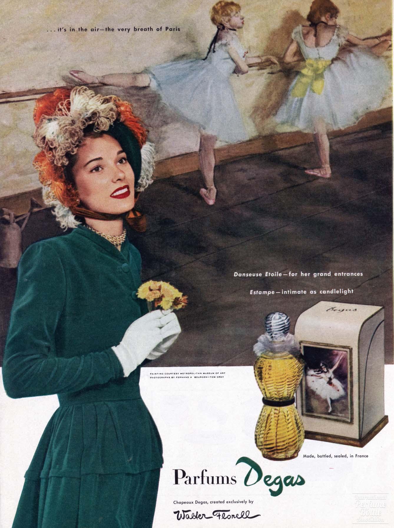 Parfums Degas Advertisement - 1947