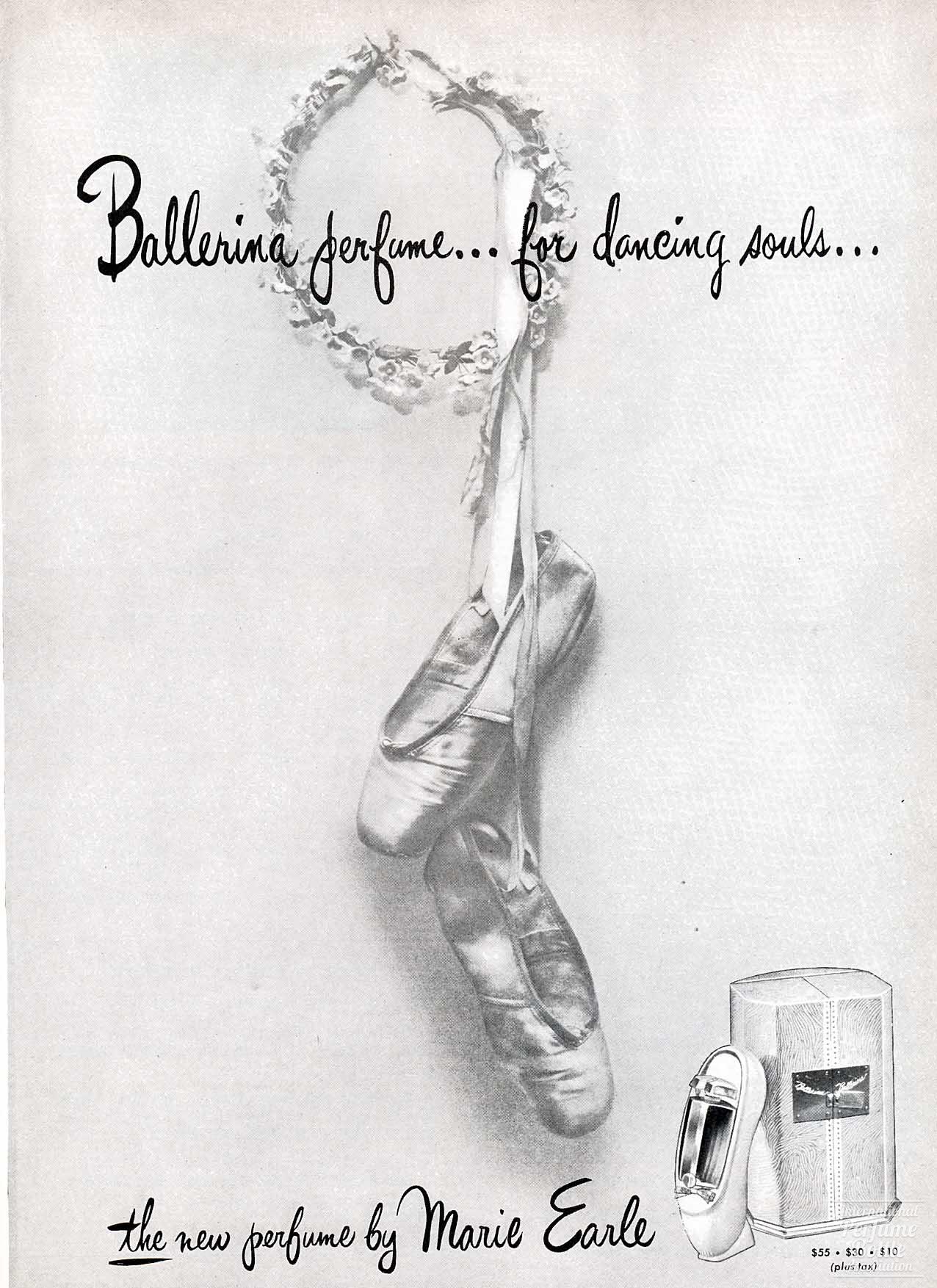 "Ballerina Perfume" by Marie Earle Advertisement - 1947