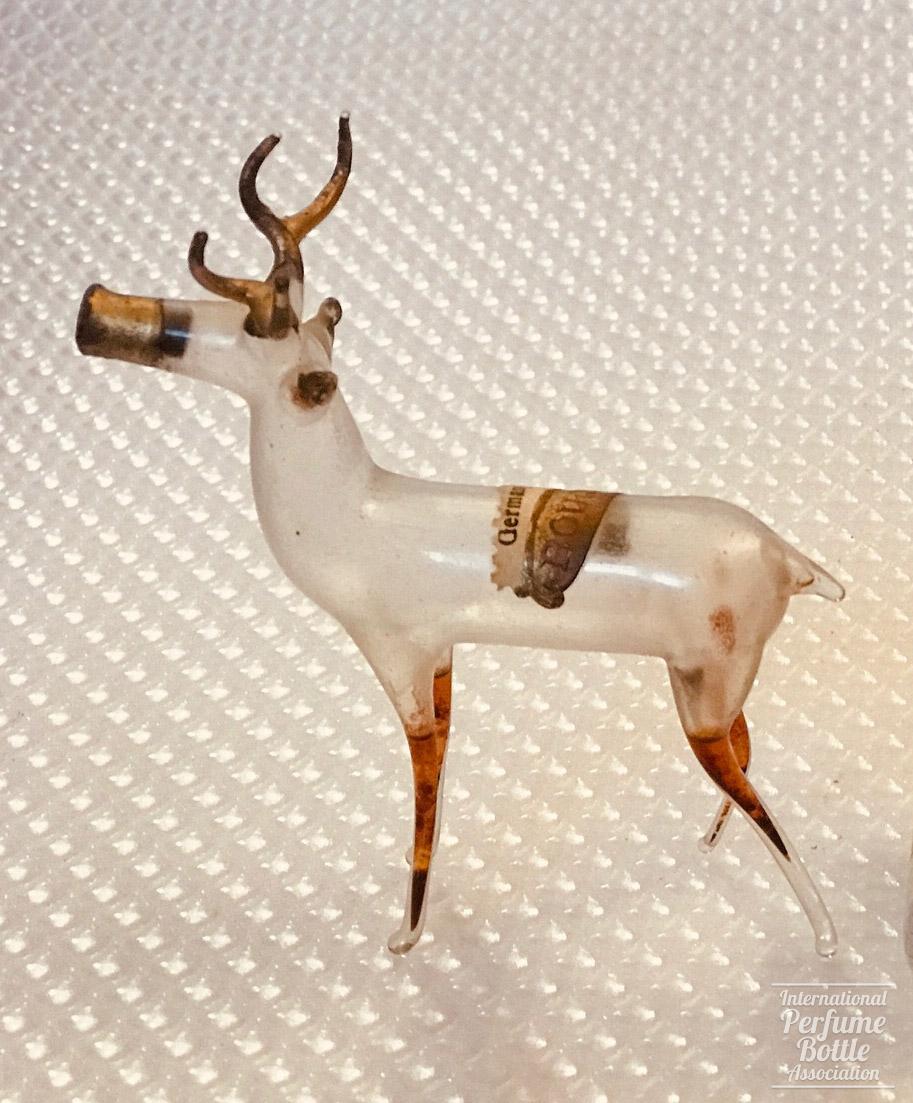 Hand Blown Reindeer Bottle from Germany