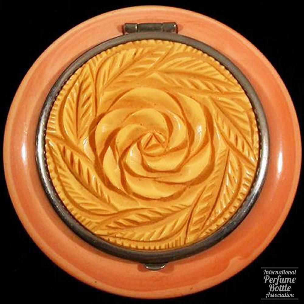 Carved Bakelite Compact