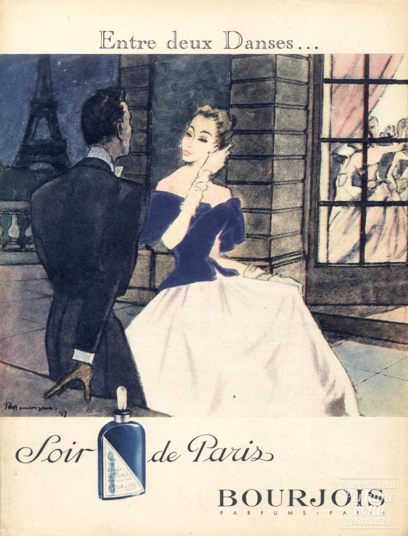 Eiffel Tower "Soir de Paris" by Bourjois Advertisement - 1947