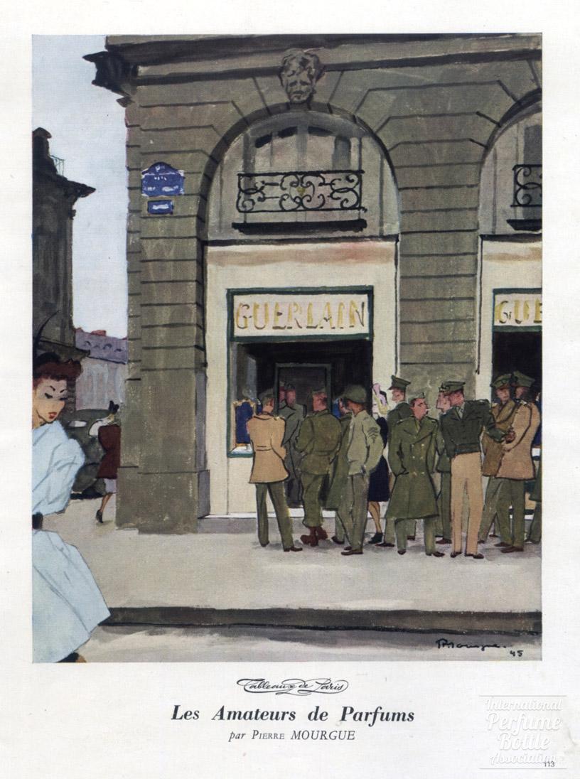 rue Saint-Honoré, Guerlain Advertisement - 1945