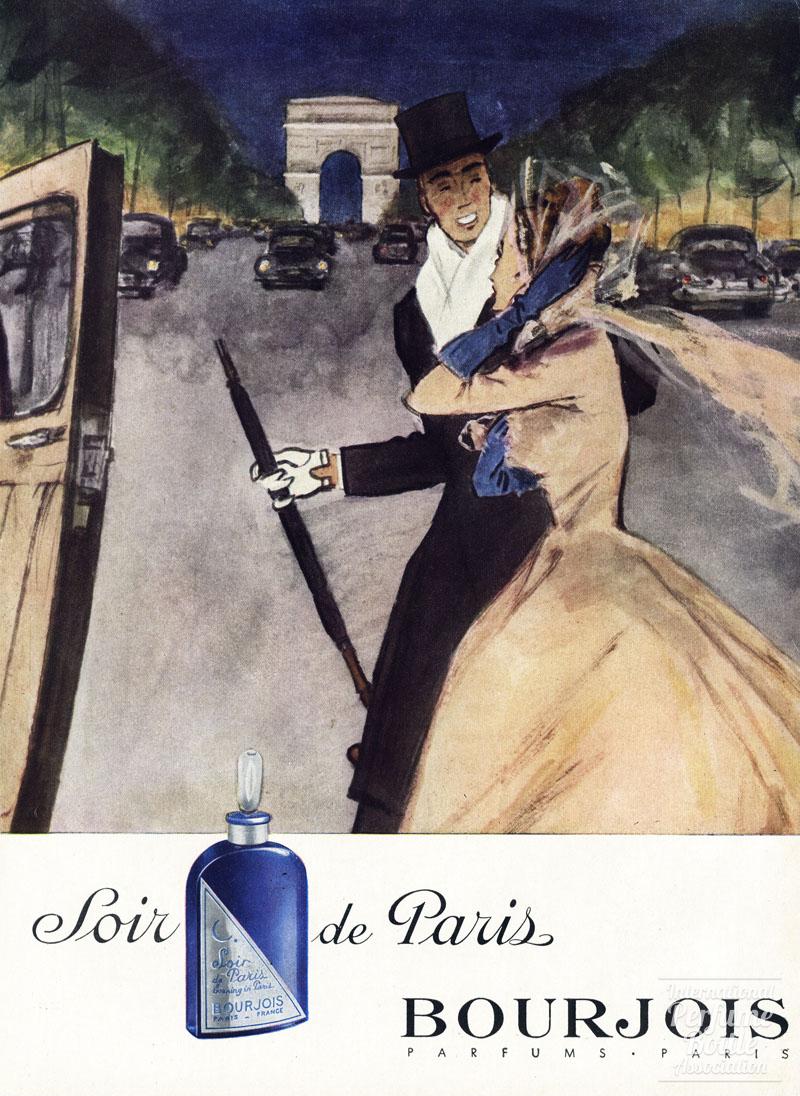 Arc de Triomphe "Soir de Paris" by Bourjois Advertisement - 1948