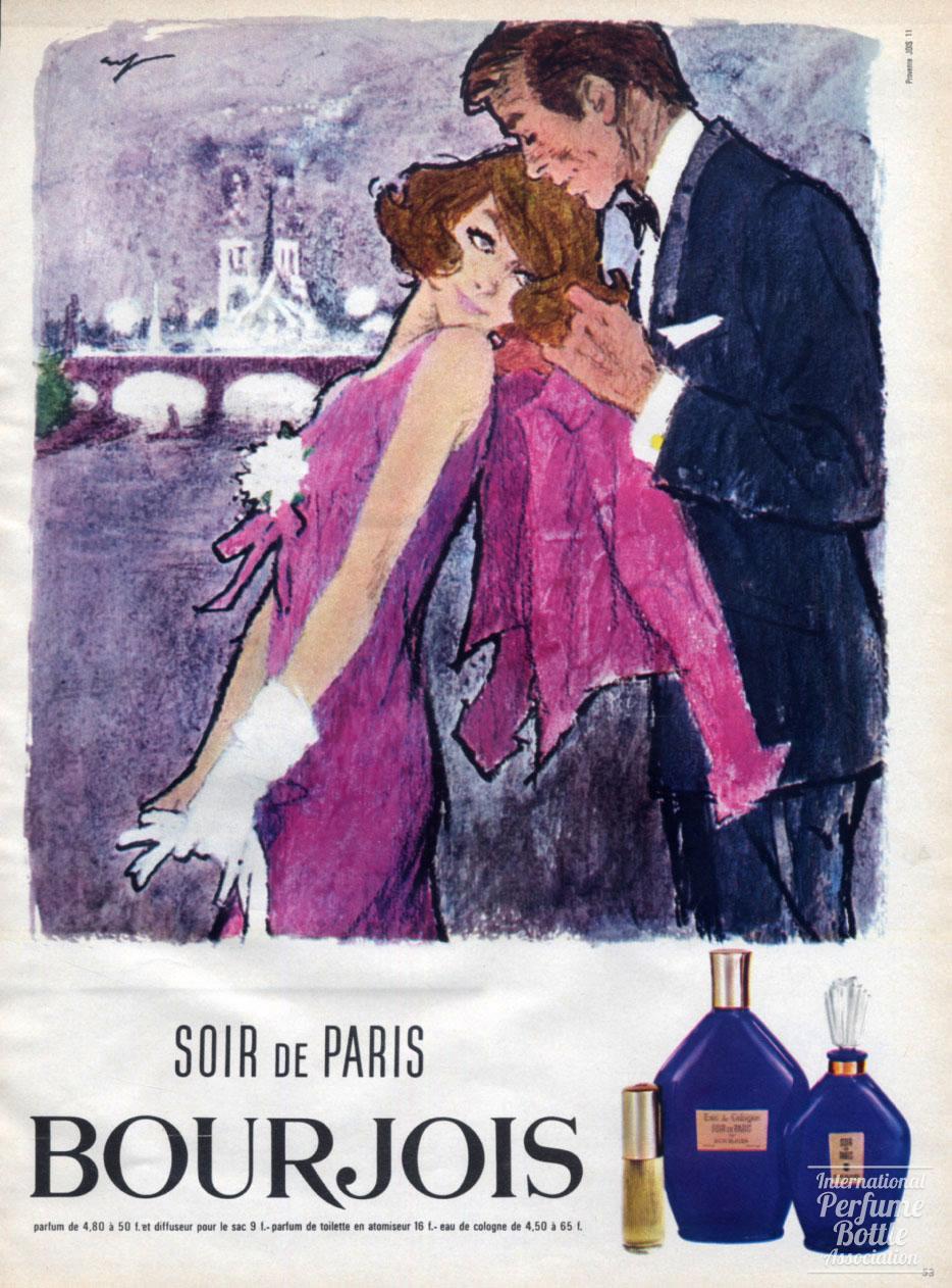 "Soir de Paris" by Bourjois Advertisement - 1965