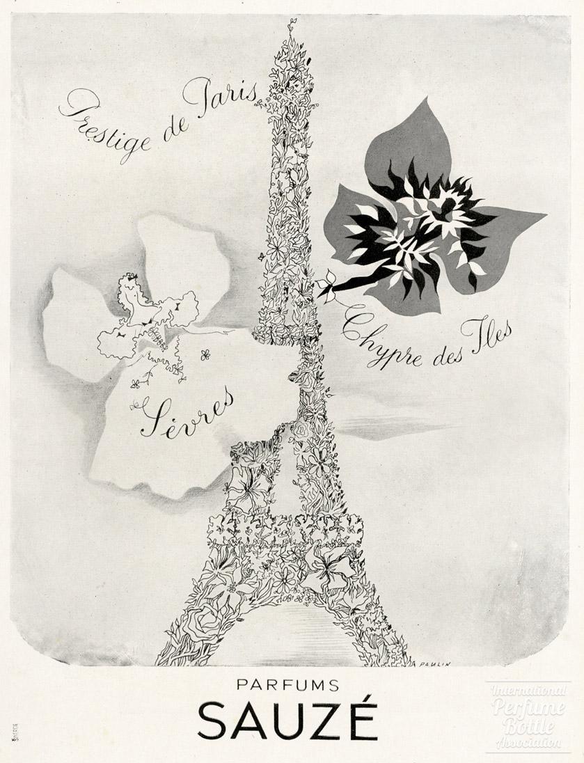 Eiffel Tower Sauzé Fréres Advertisement - 1946