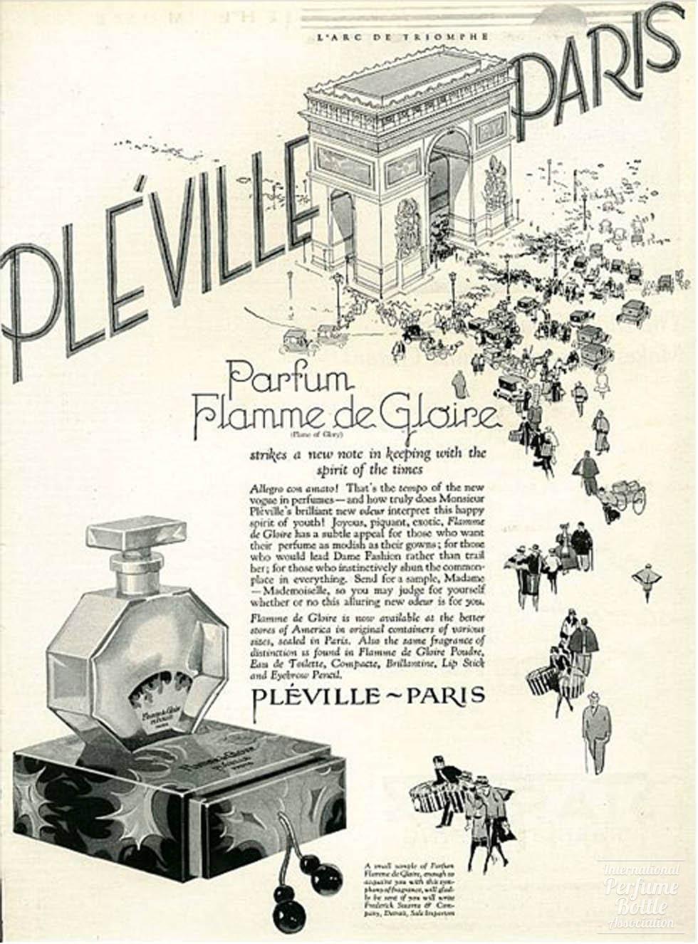 "Flamme de Gloire" by Pleville Advertisement