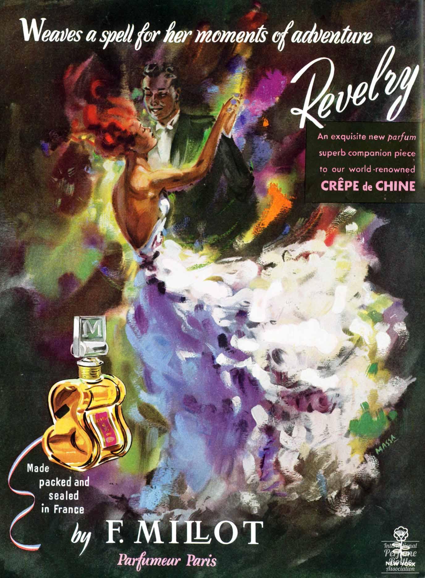 "Revelry" by F. Millot Advertisement - 1948