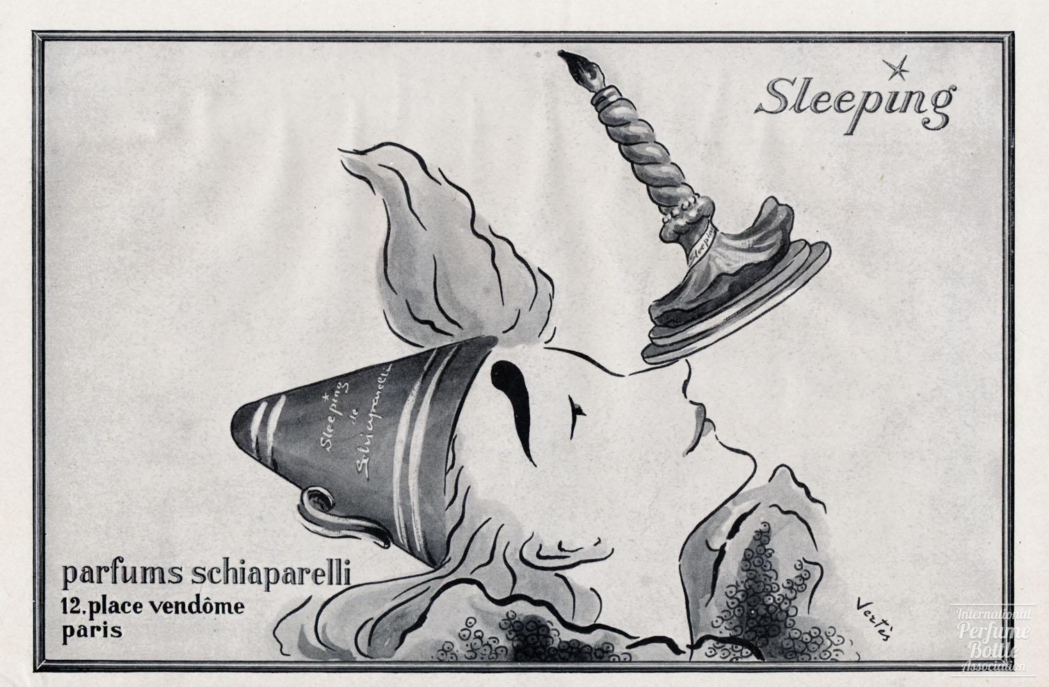 "Sleeping" by Schiaparelli Advertisement - 1939