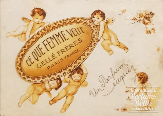 “Ce Que Femme Veut” Scent Card by Gellé Fréres