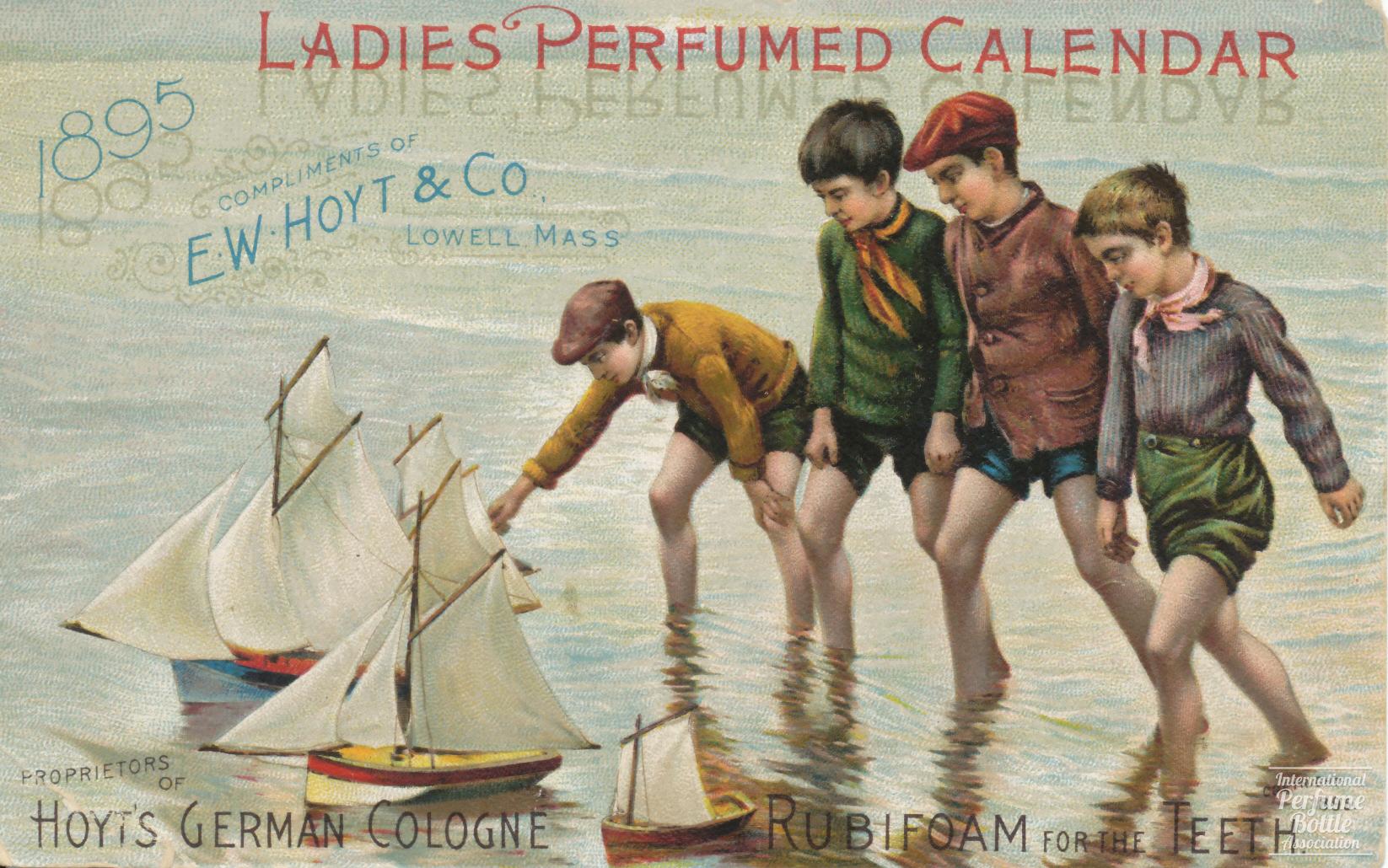 "Hoyt's German Cologne" Scent Card by E. W. Hoyt & Co. With 1895 Calendar