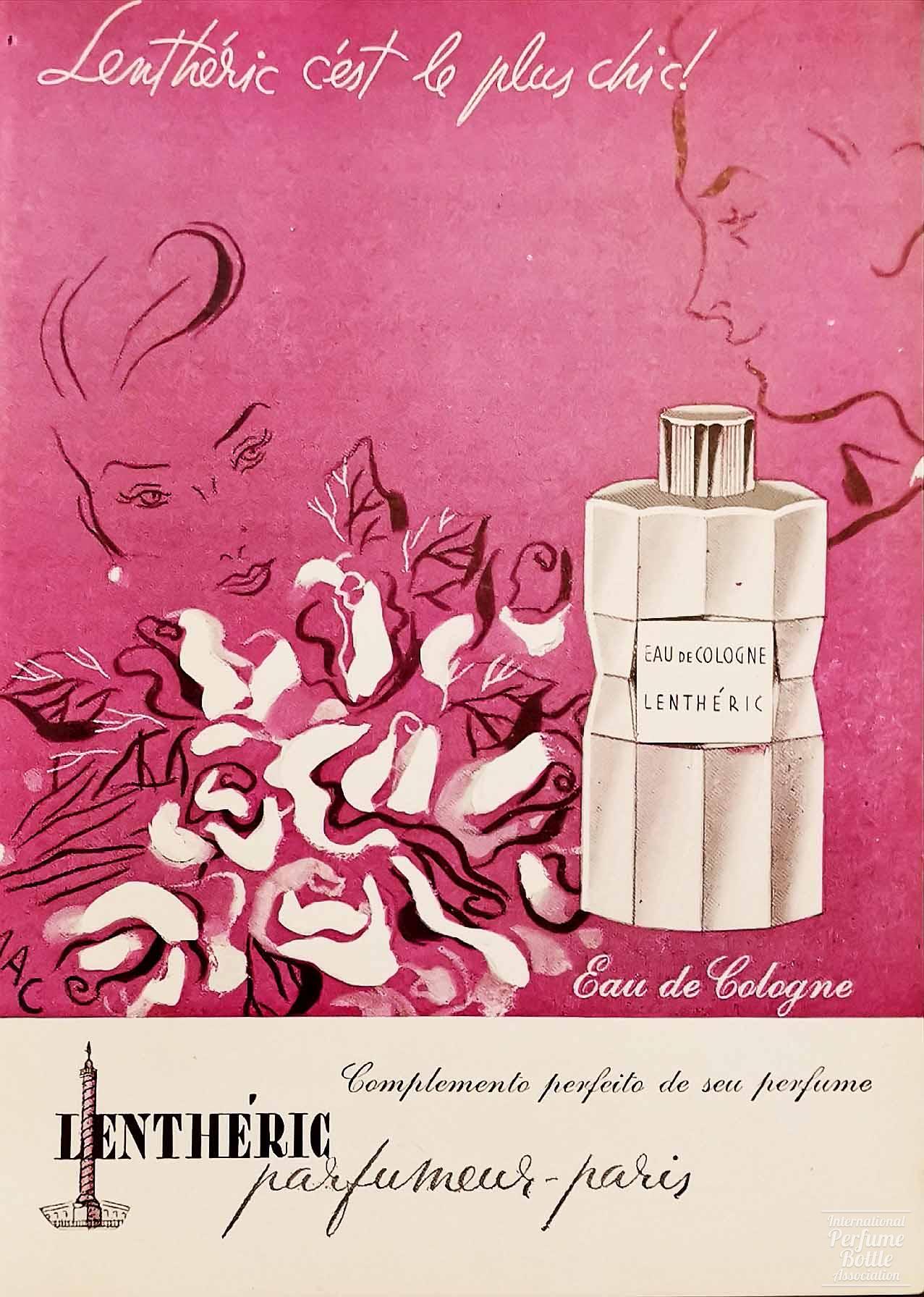 "Eau de Cologne" by Lenthéric Advertisement – 1946