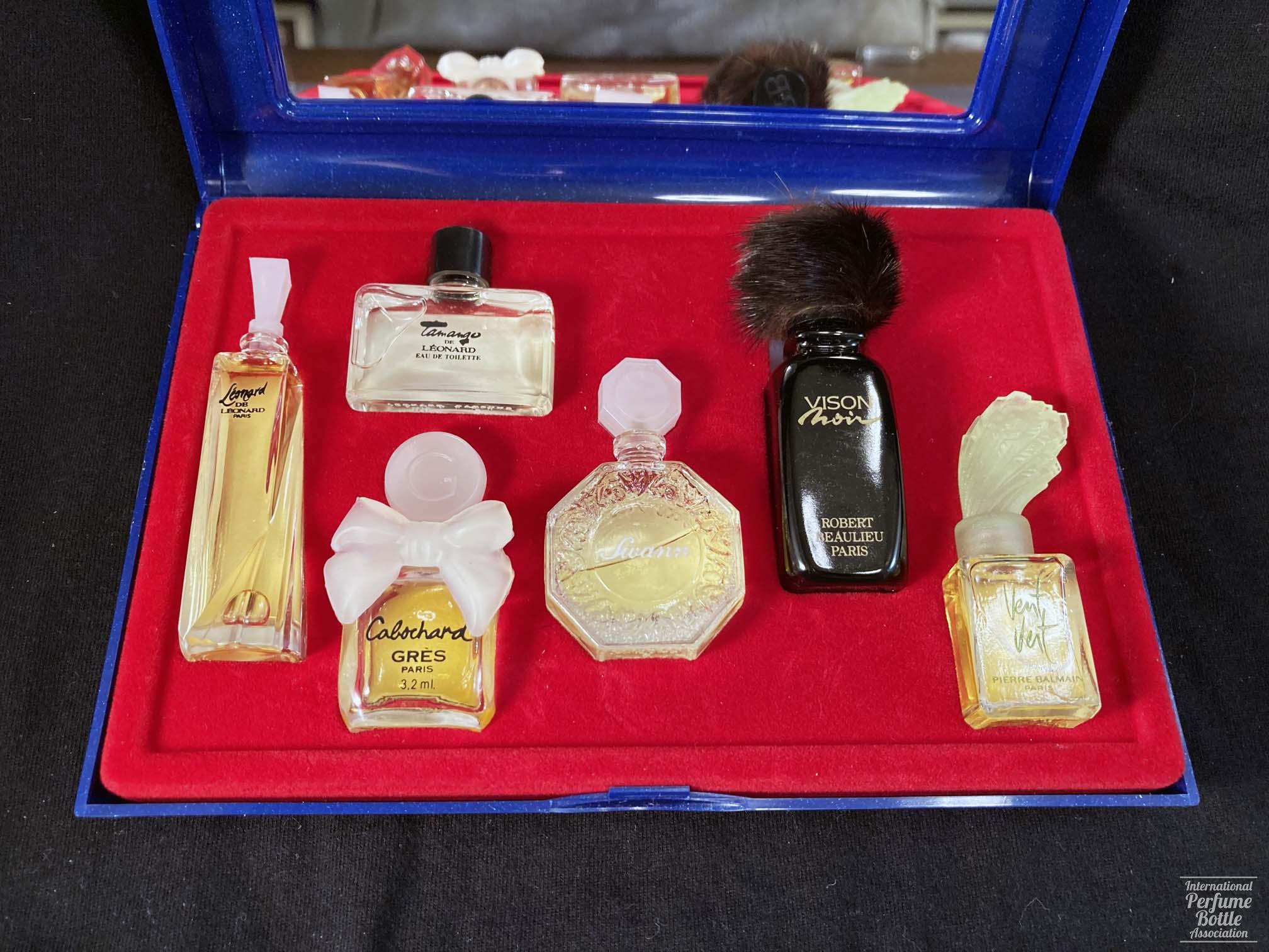 Vintage Set 6 Miniature Perfumes Les Meilleurs Parfums de Paris Original Box