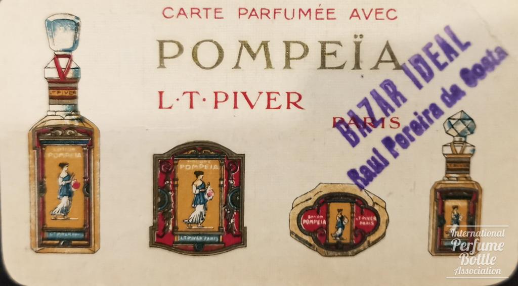 "Pompeïa" Scent Card by L. T. Piver With 1929 Calendar