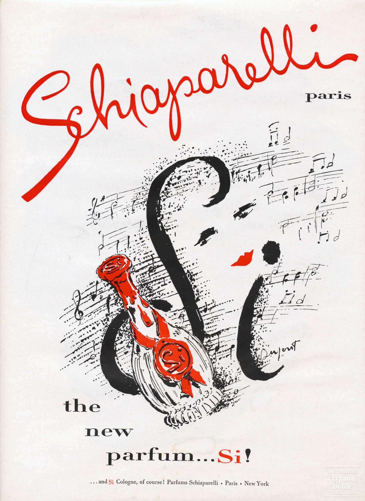 "Si" by Schiaparelli Advertisement - 1957