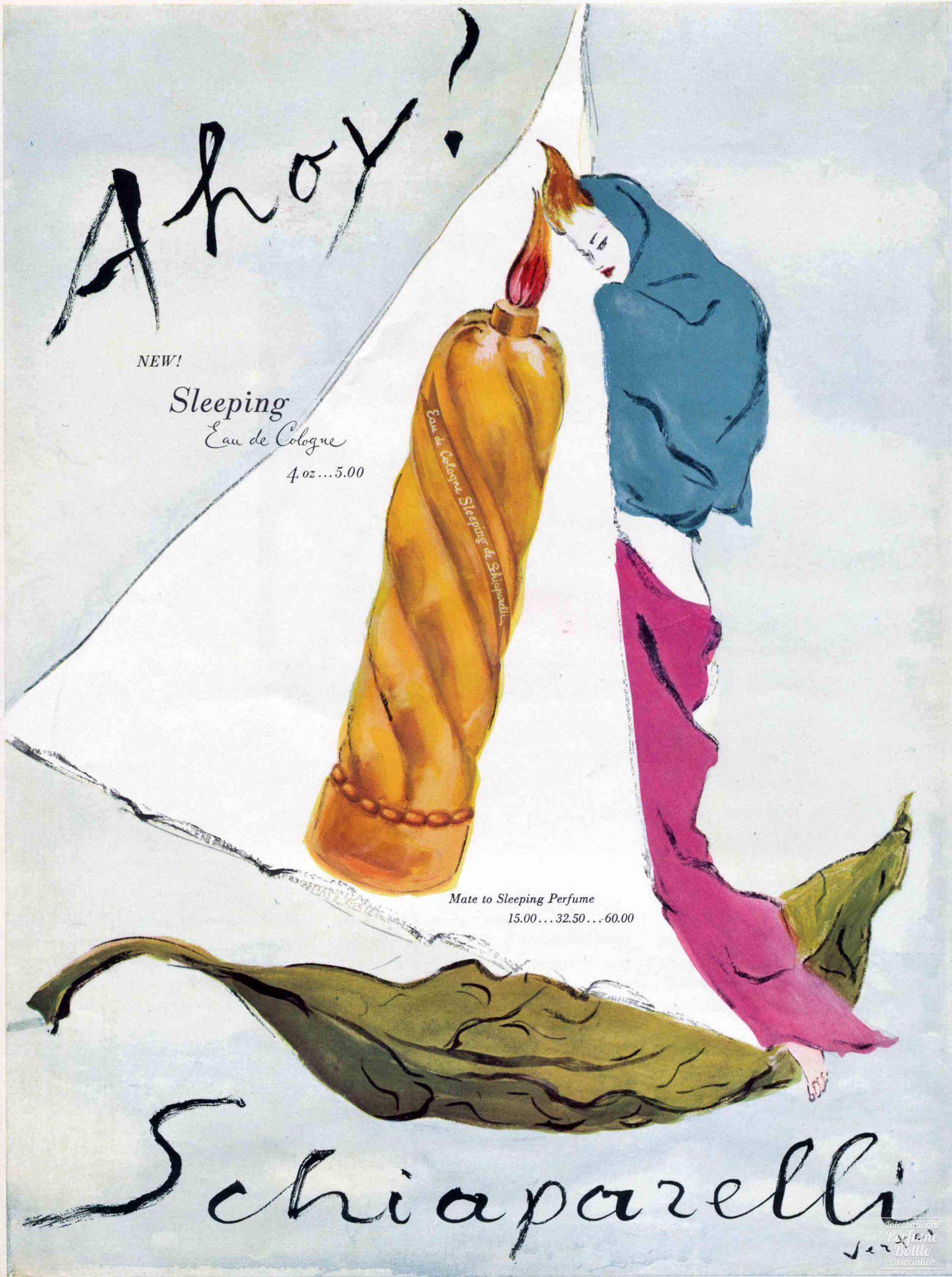 "Sleeping" by Schiaparelli Advertisement - 1942