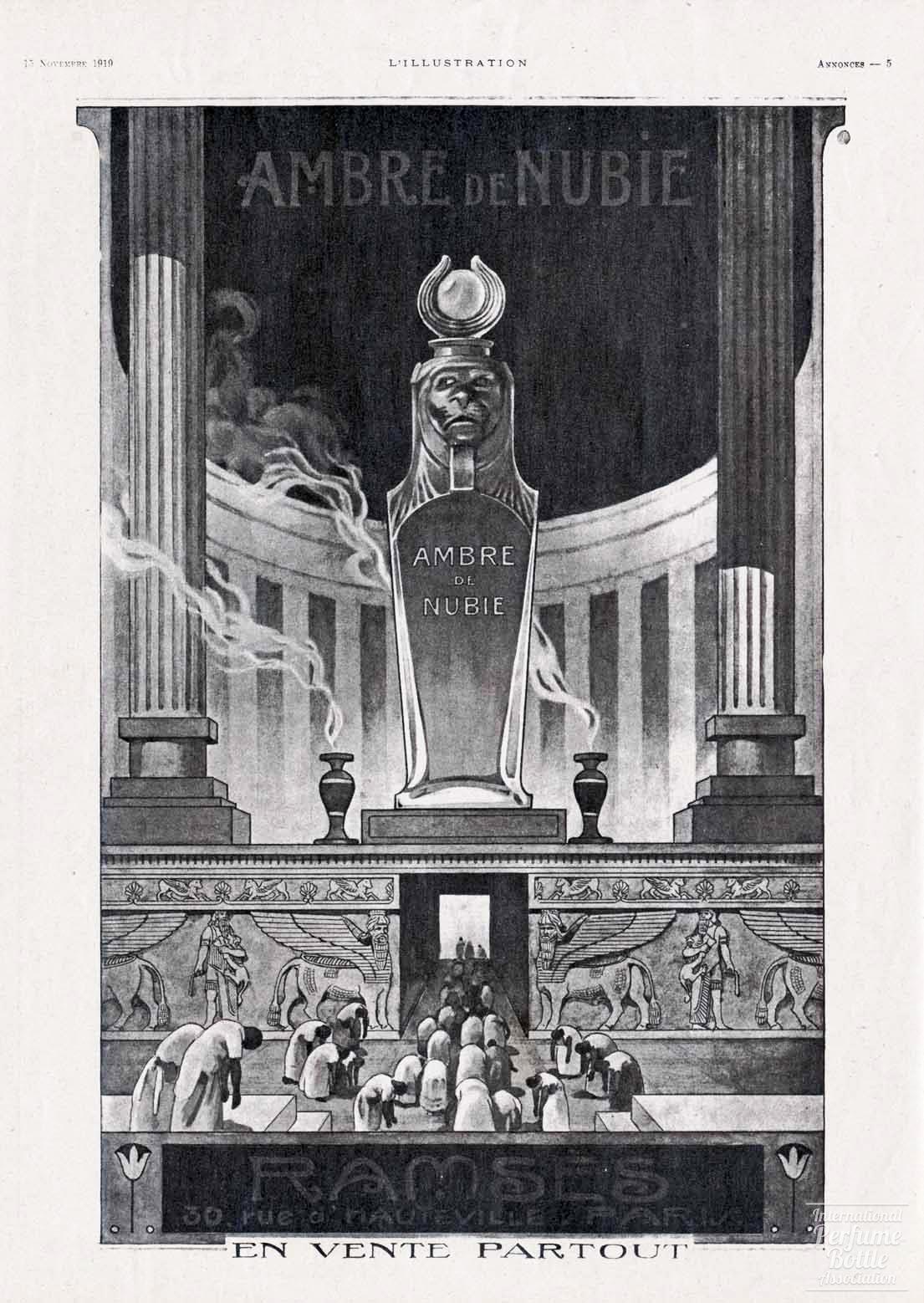 "Ambre de Nubie" by Ramsés Advertisement - 1919 & 1921
