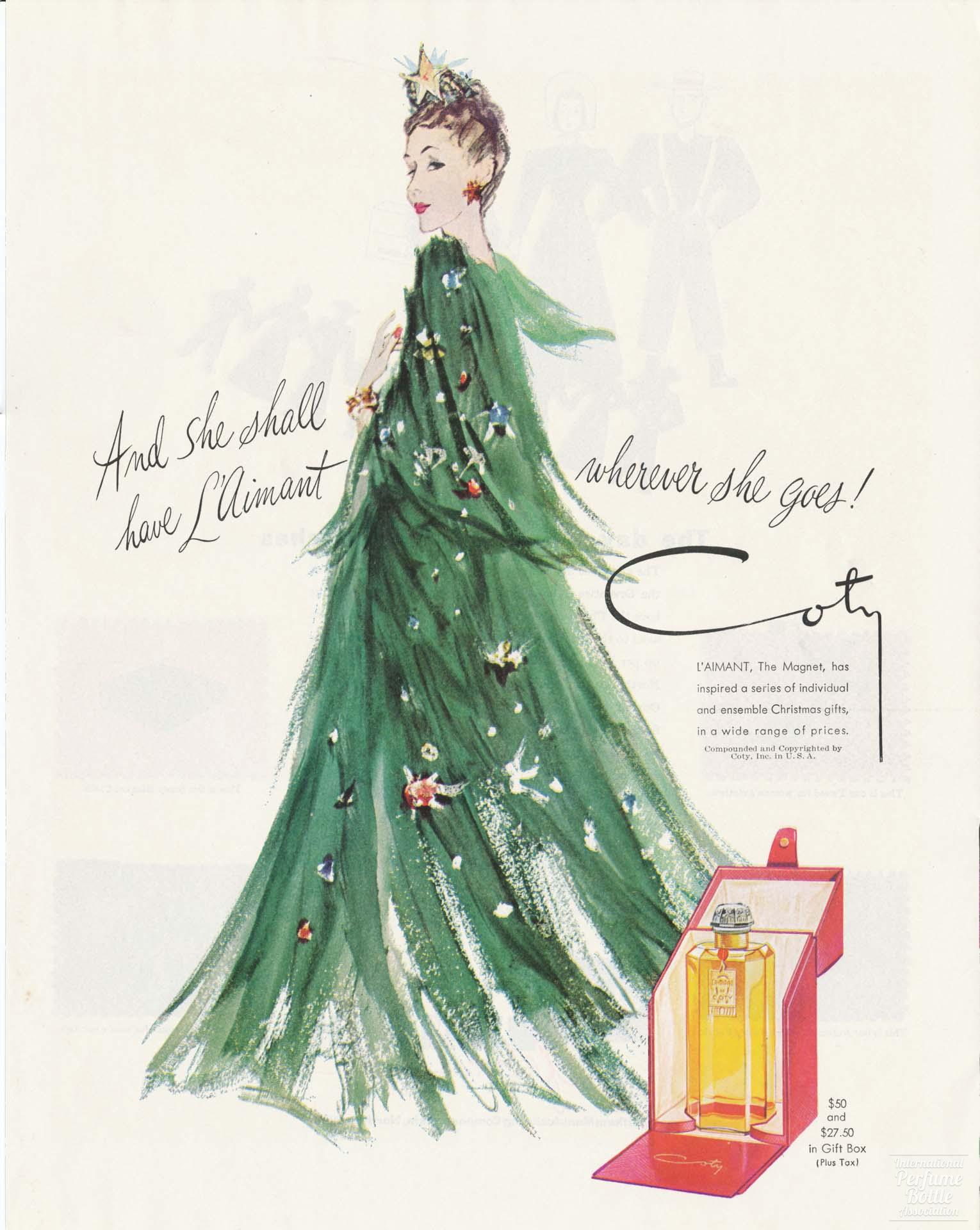 "L'Aimant" by Coty Advertisement - 1945