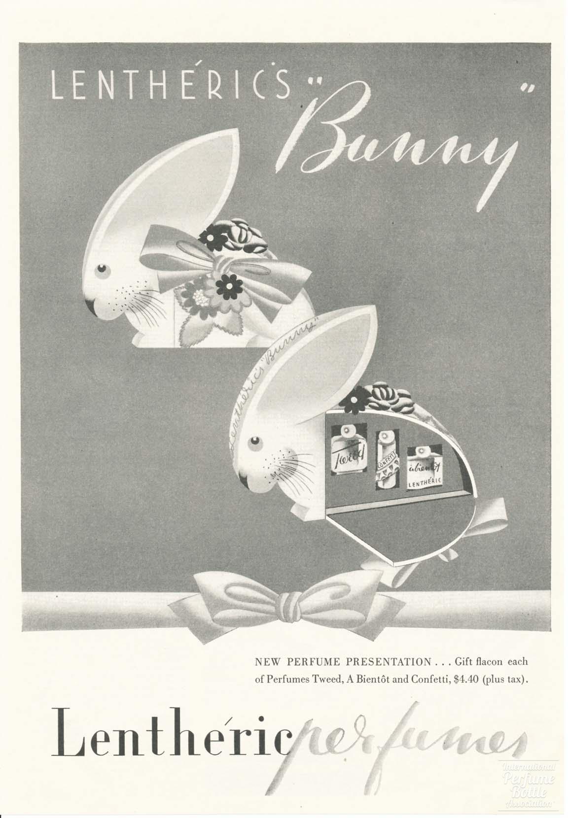 "Bunny" Presentation by Lenthéric Advertisement – 1943