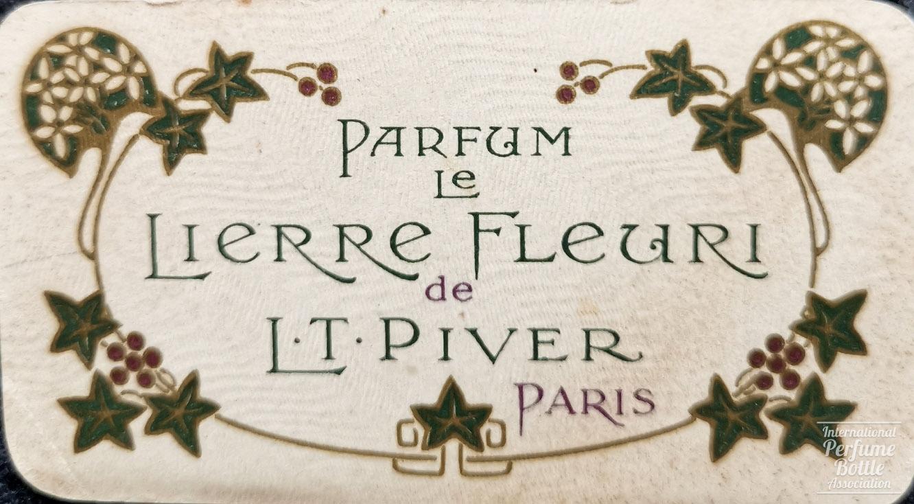 "Le Lierre Fleuri" Scent Card by L. T. Piver With 1909-1910 Calendar