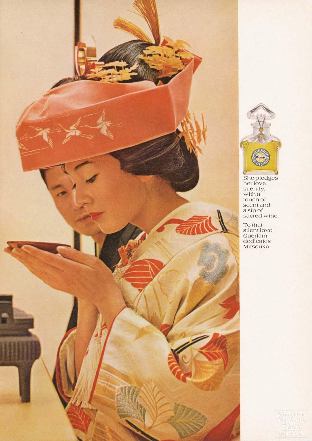"Mitsouko" by Guerlain Advertisement - 1968