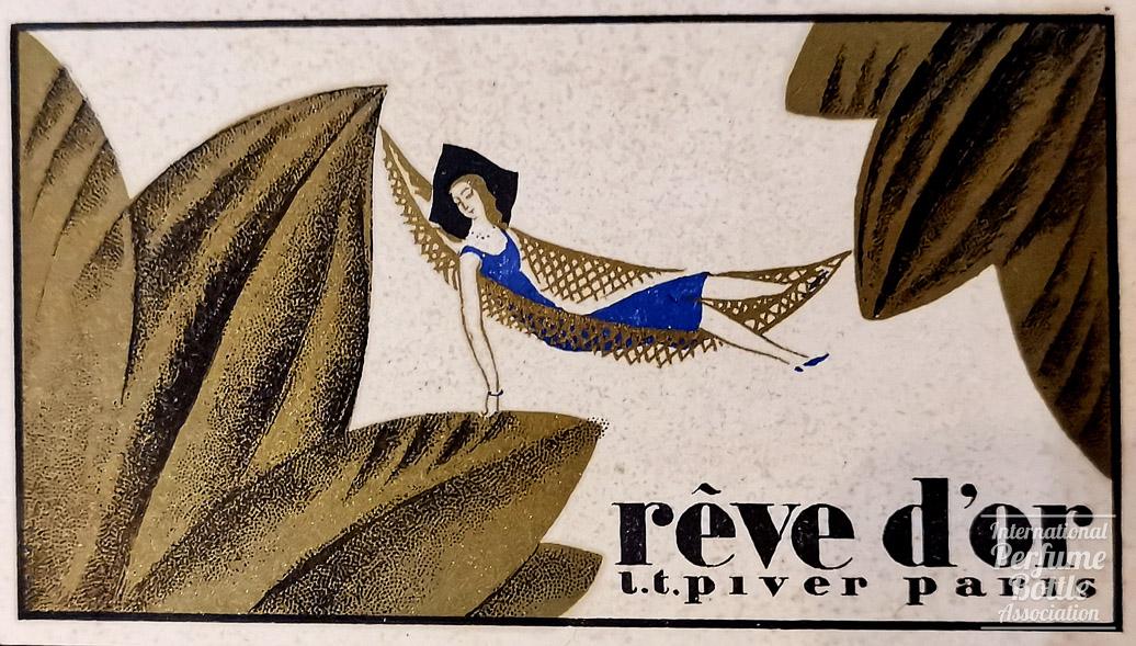 “Rêve d’Or” Scent Card by L. T. Piver With 1931 Calendar