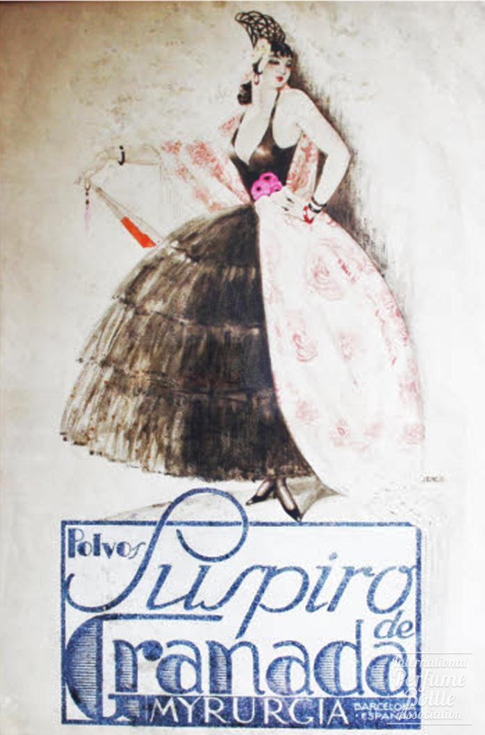 "Suspiro de Granada" Powder by Myrurgia Advertisement - 1925