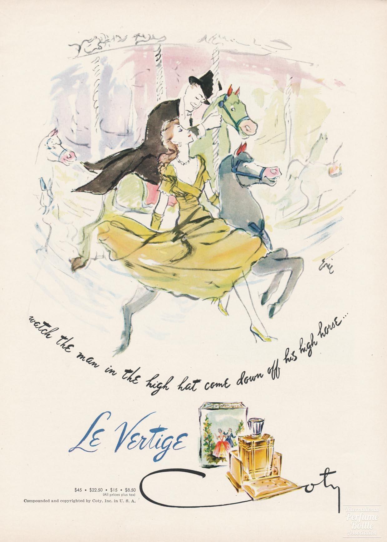 "Le Vertige" by Coty Advertisement - 1947