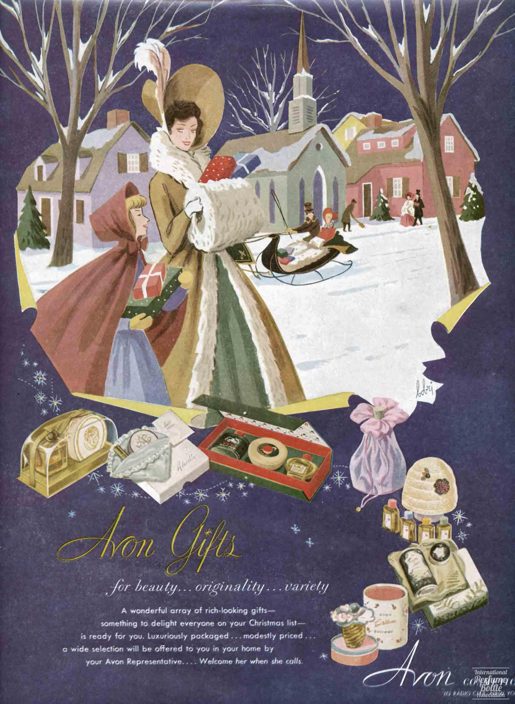 Christmas Advertisement by Avon - 1951