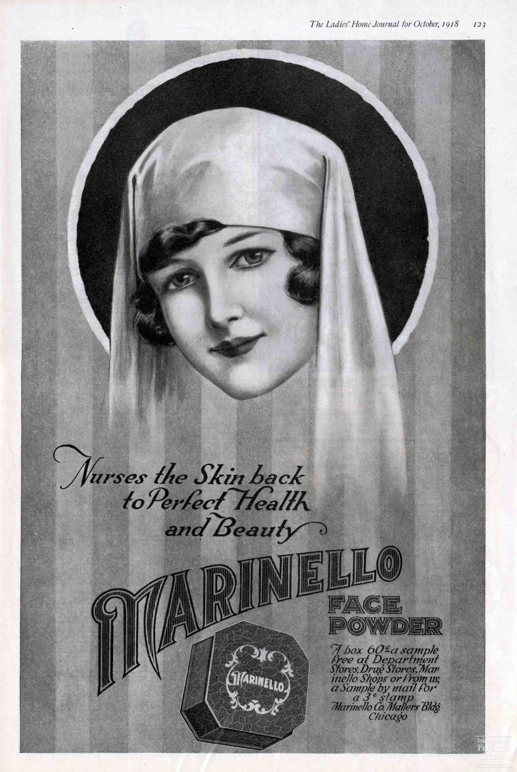 Face Powder by Marinello Advertisement - 1918