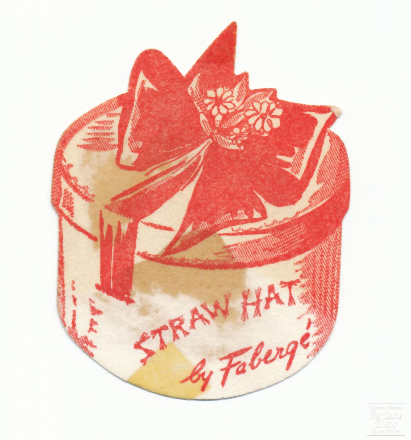 "Straw Hat" Scent Card by Fabergé Perfumes