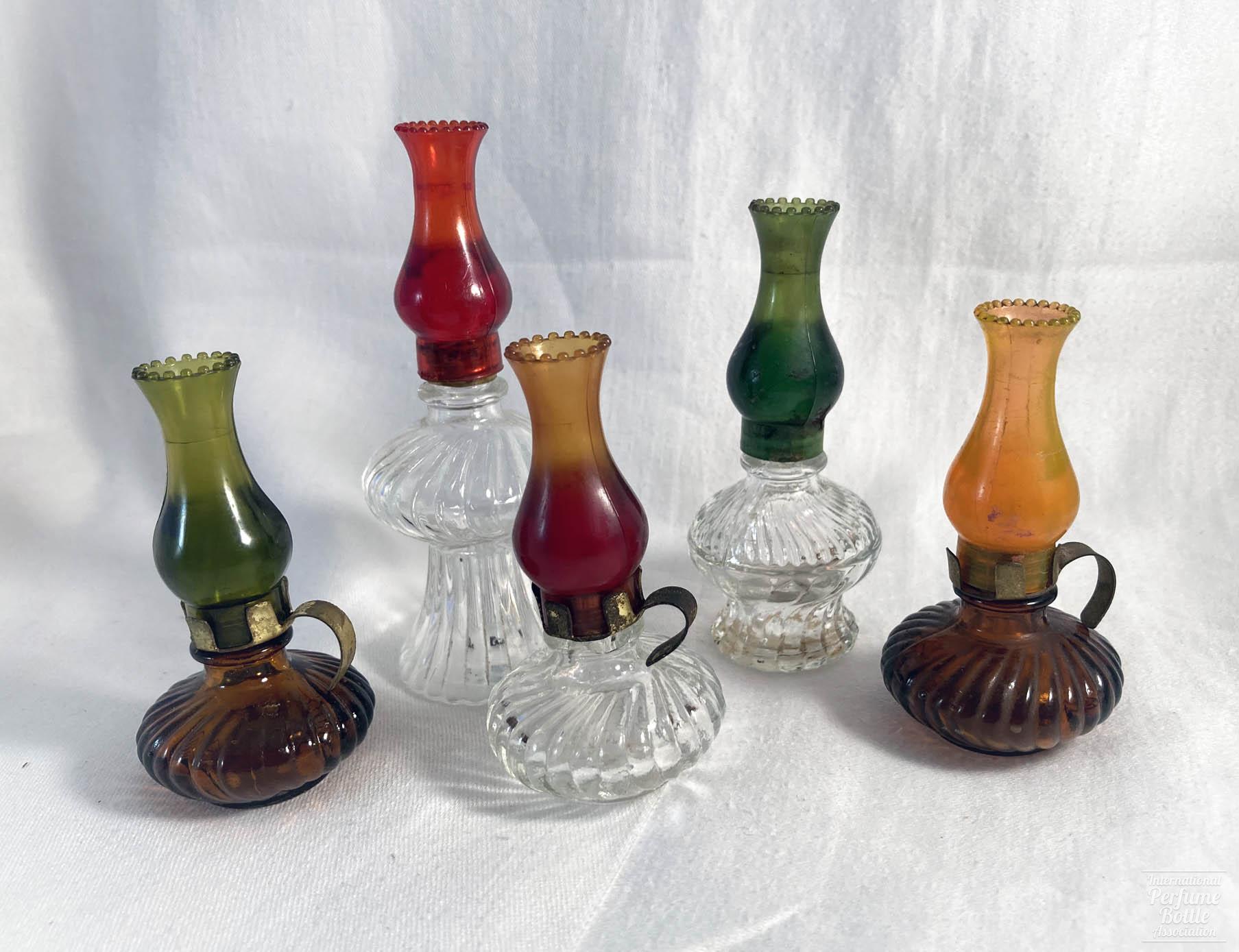 Small Colonial Lamp Bottles by Novell and The Antique Shoppe