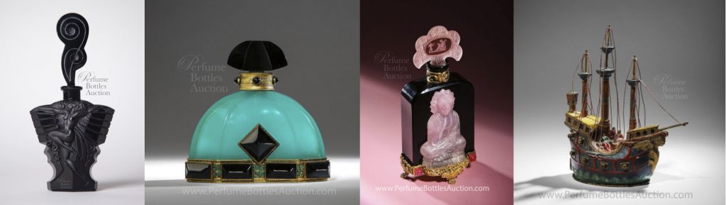 Czech Art Deco Perfume Bottles & Atomizers, 4 Auction