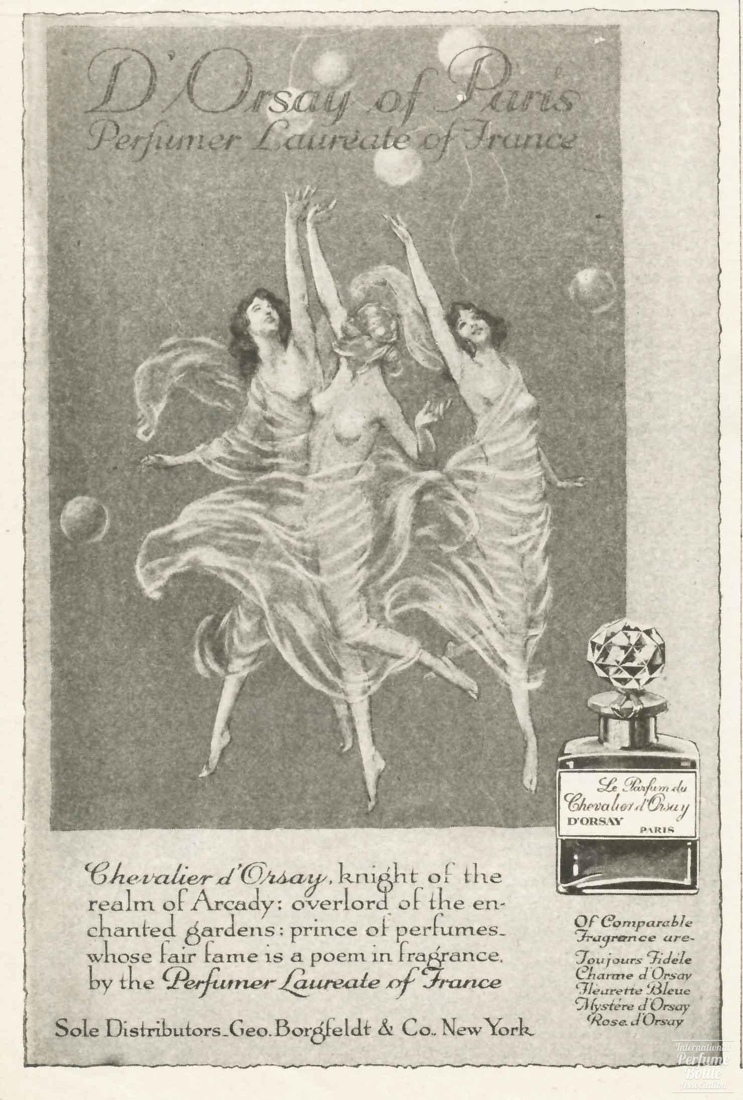 “Les Parfums de Chevalier D'Orsay" Advertisement - 1920