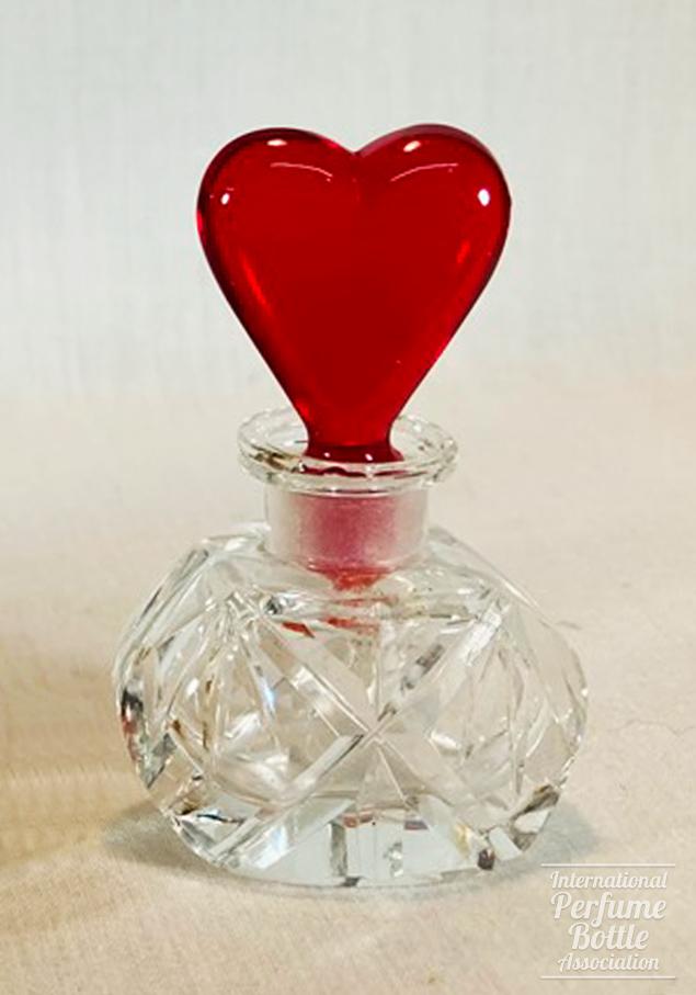 Czech Bottle With Red Heart Stopper