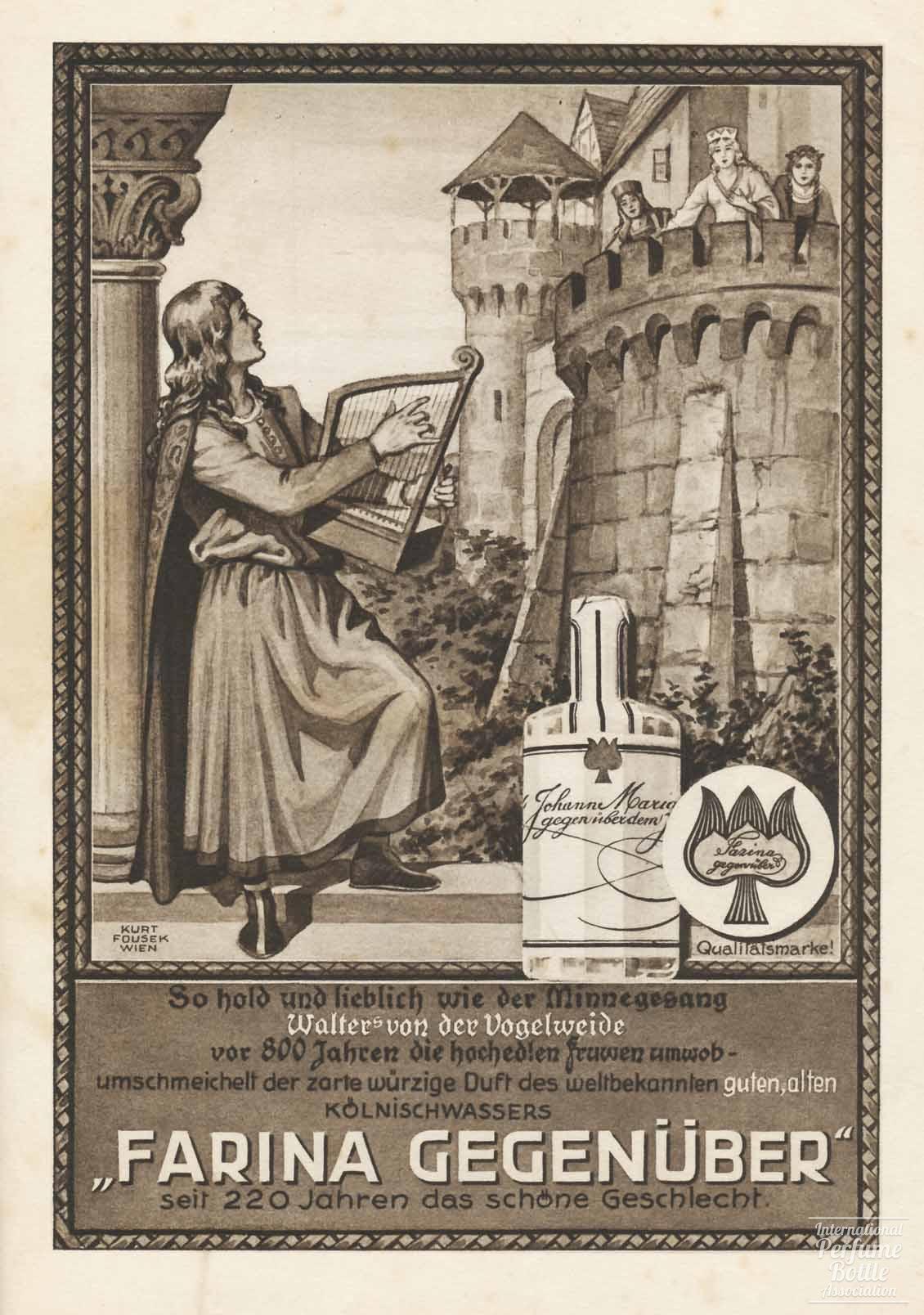 "Kölnischwasser" by Farina Advertisement - 1930