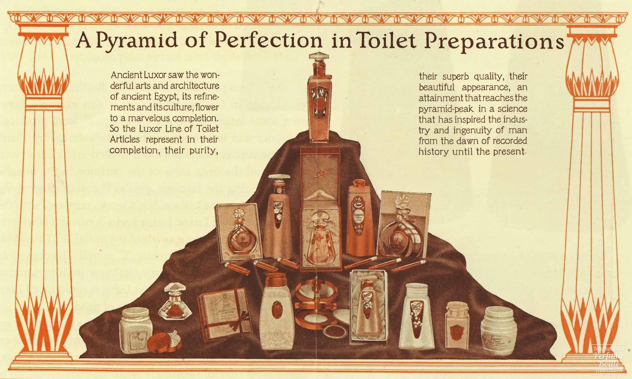 "Pyramid of Perfection" Catalog Centerfold by Luxor - 1927