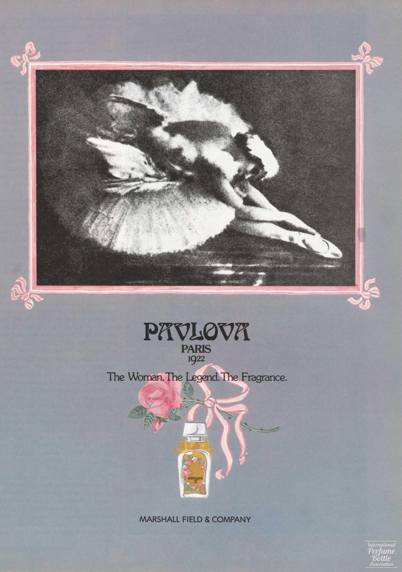 "Pavlova" Advertisement from Marshall Fields - 1977