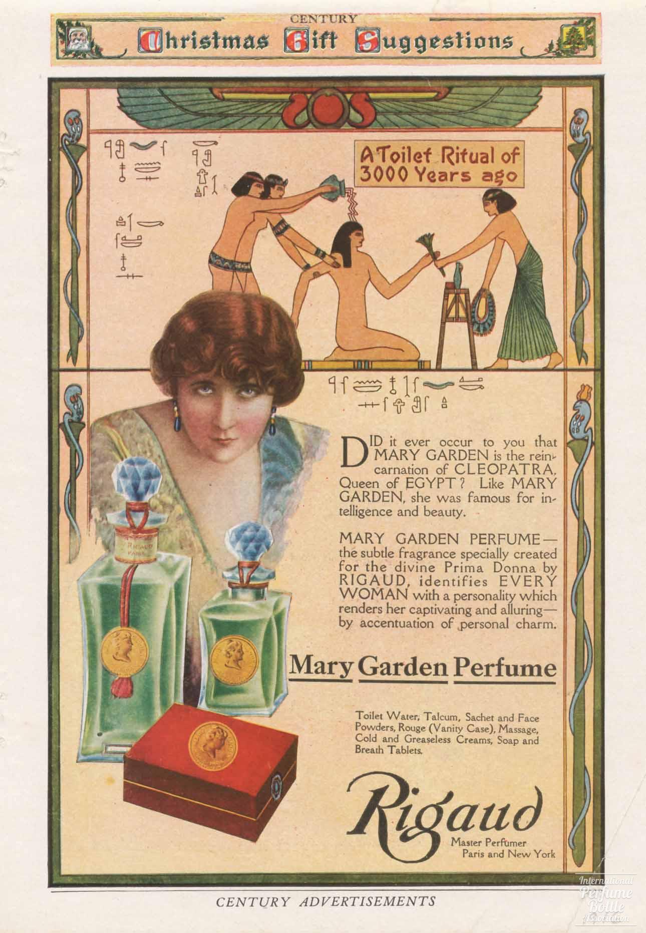 "Mary Garden" by Rigaud Advertisement - 1916