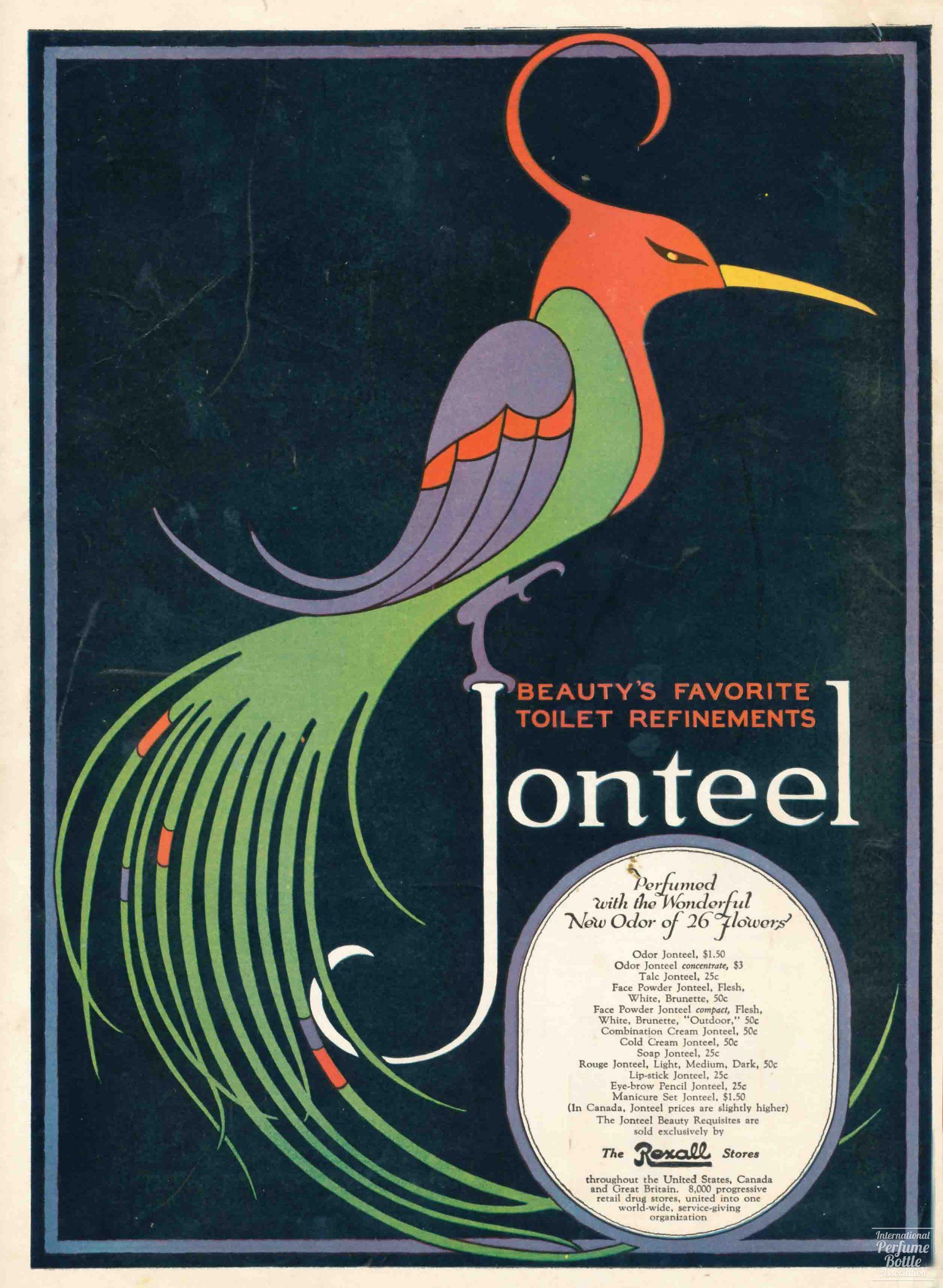 "Jonteel" by Langlois Advertisement - 1920
