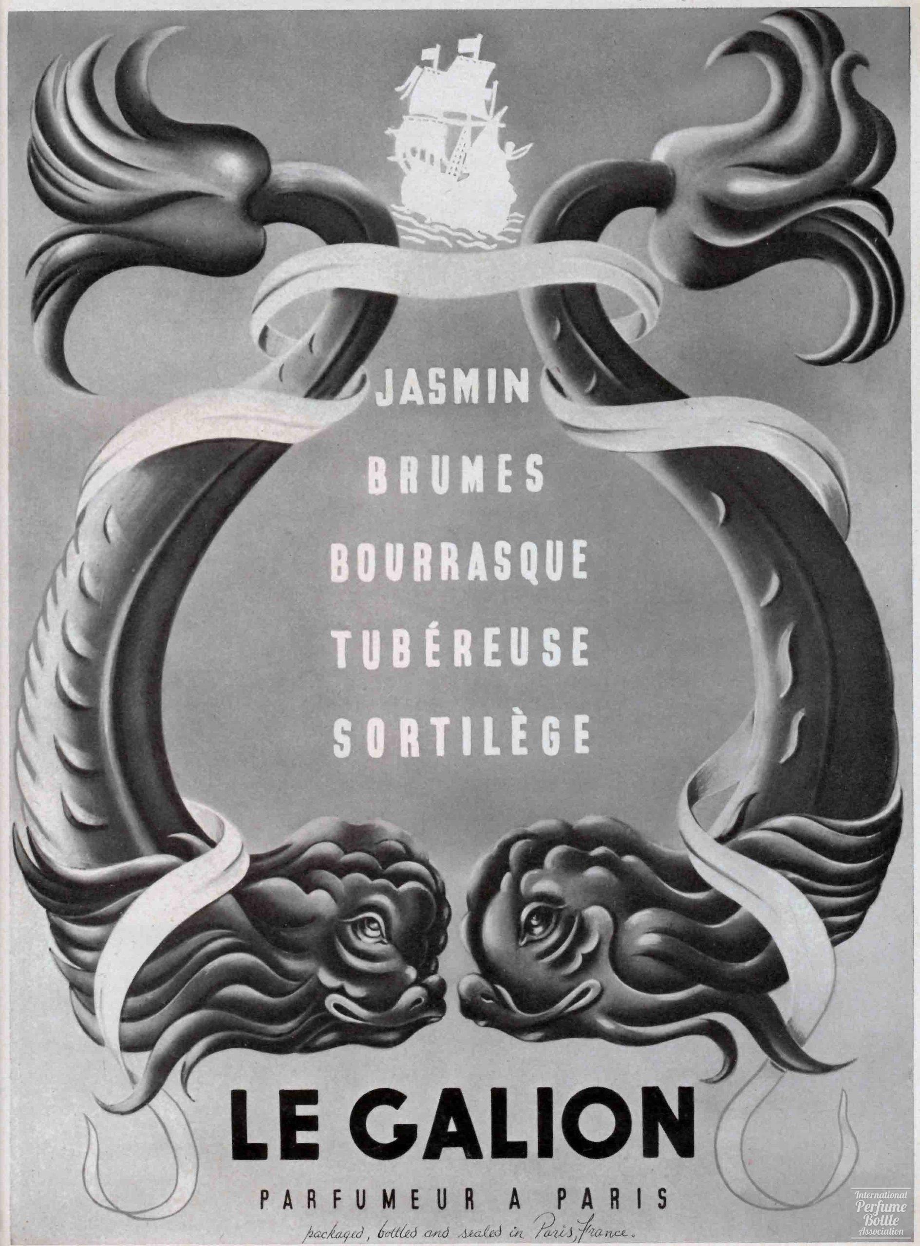 Le Galion Perfumes Advertisement - 1946
