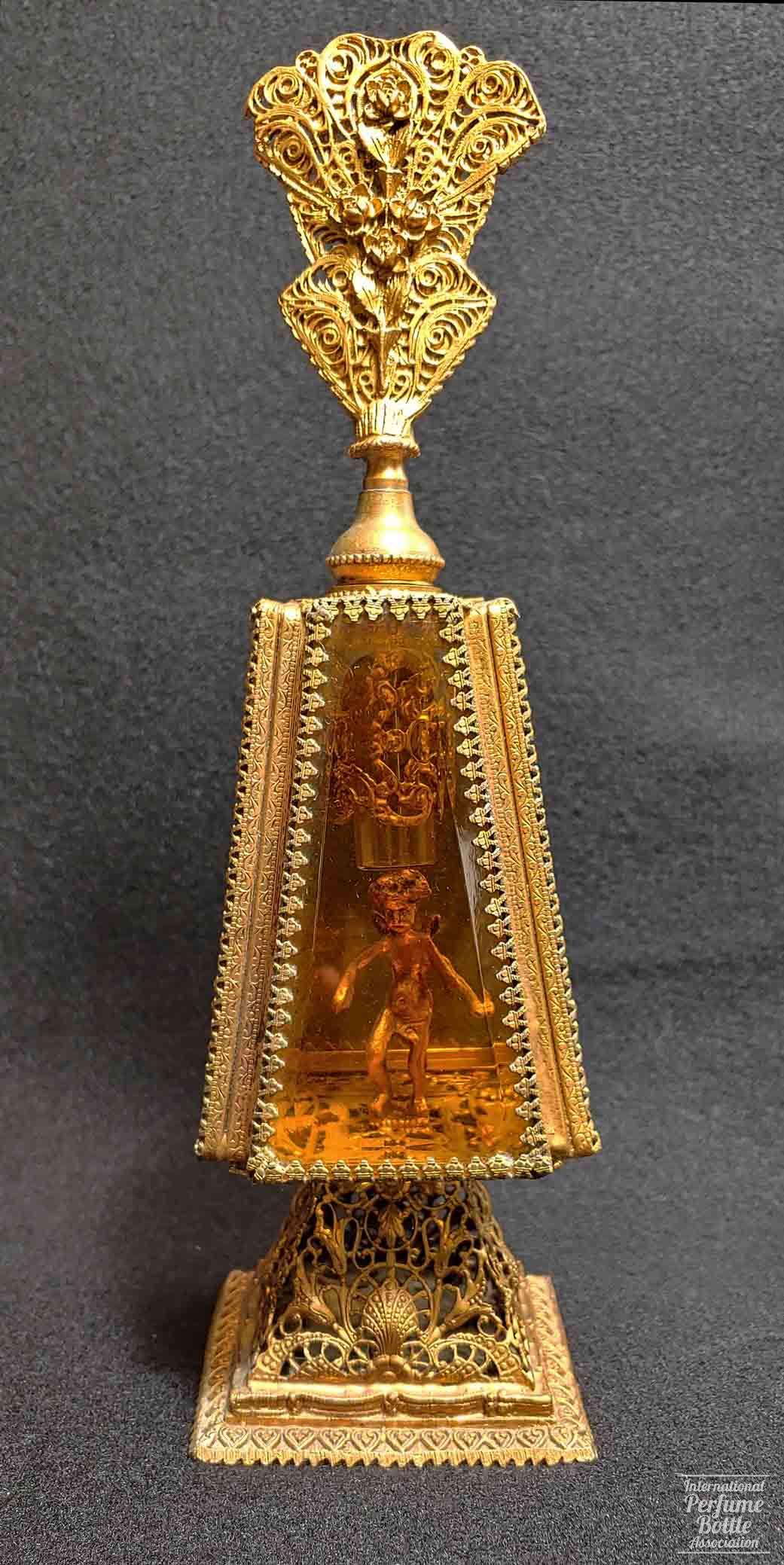 Art Metal Bottle With Small Boy Inside